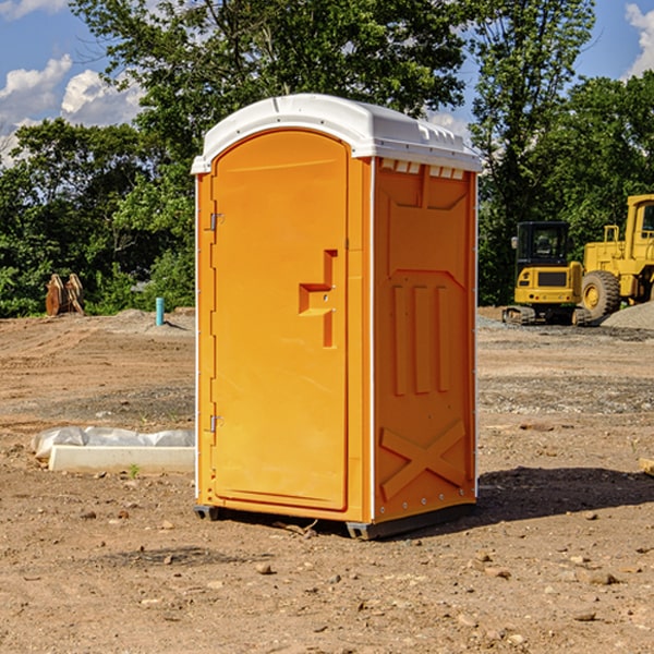 how often are the porta potties cleaned and serviced during a rental period in Fries